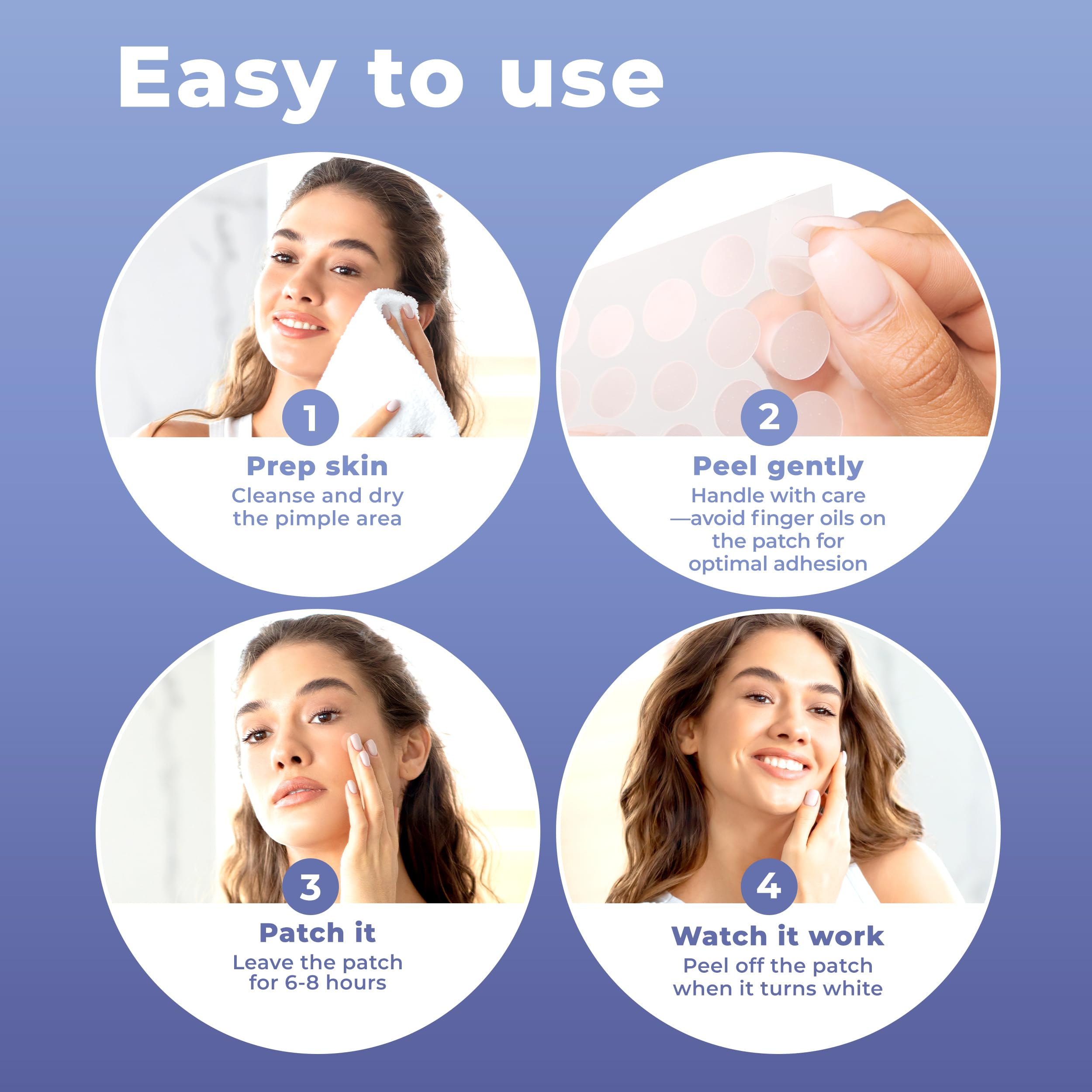 PatchRx easy-peel application demonstrated on clean skin