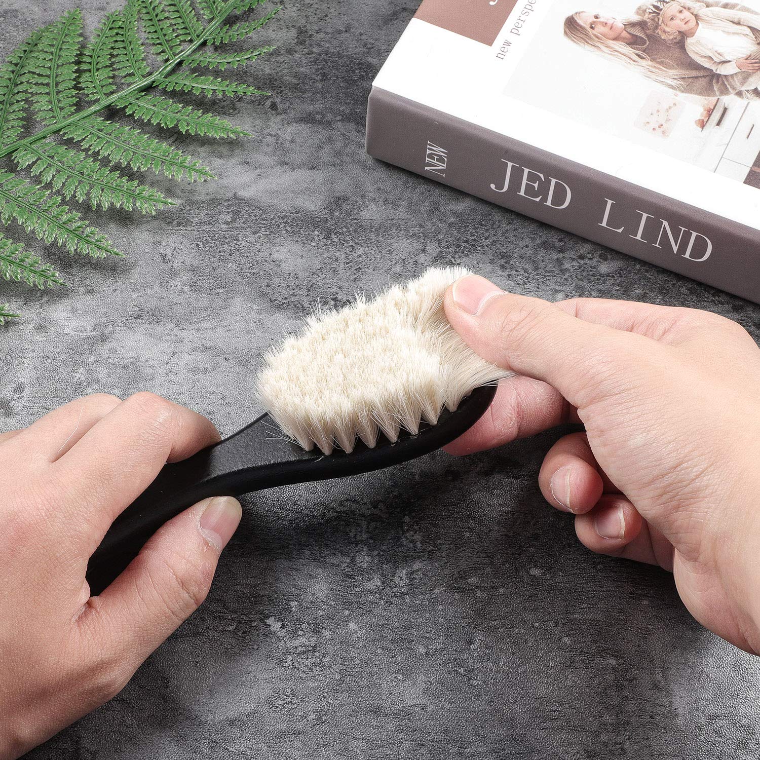 Patelai barber fade brush set in use during haircut demonstrates efficient hair removal and neat lines