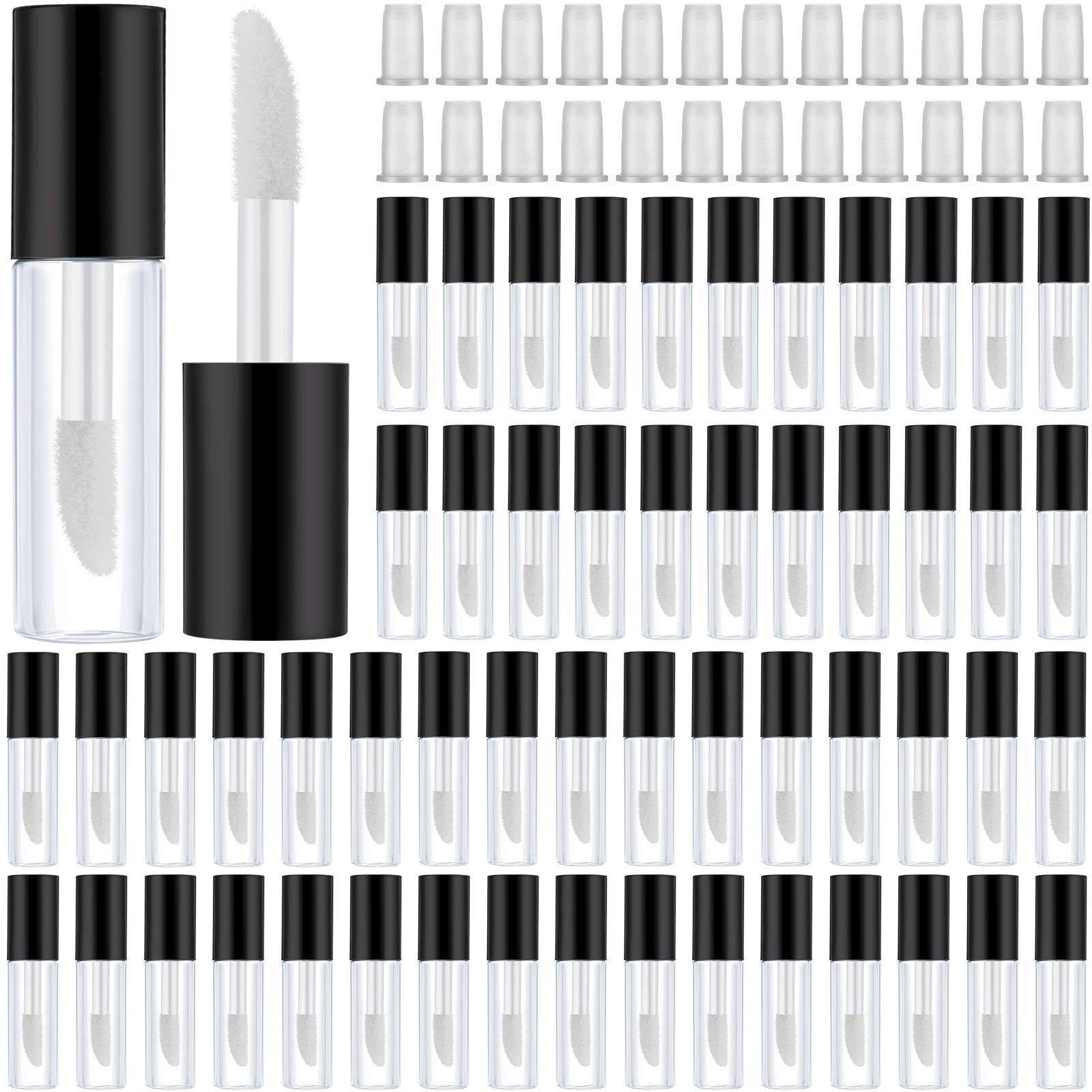Patelai clear mini lip gloss tubes with 1.2ml capacity ideal for on-the-go DIY lip products.