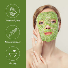 Patelai Jade Mask cooling effect on skin promoting relaxation during rest.