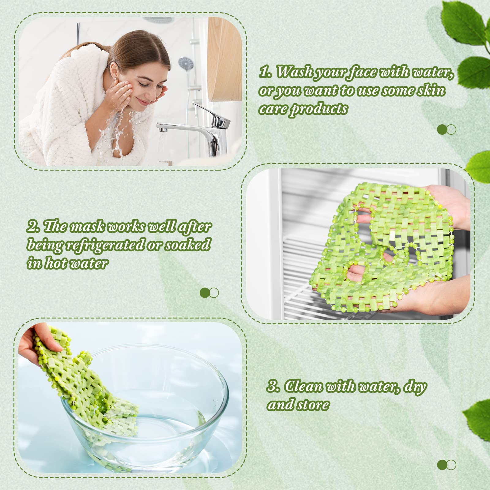 Patelai Jade Mask in a tranquil setting for spa-like relaxation.