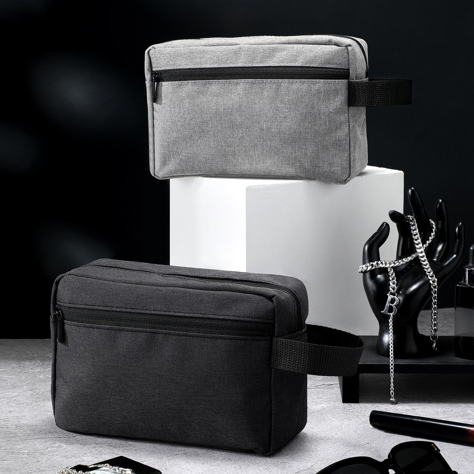 Paterr 16-pcs travel toiletry bag, ample capacity for essentials.