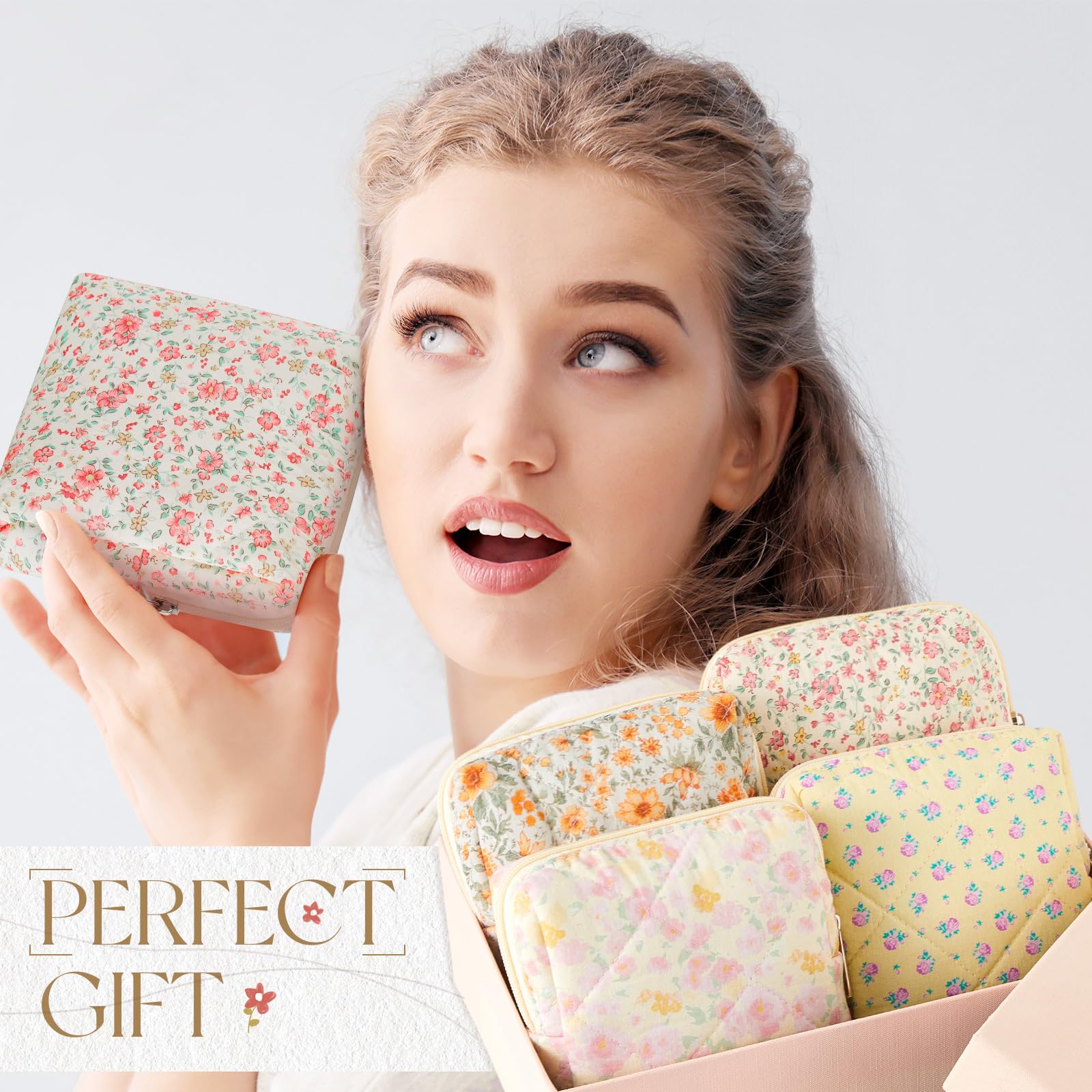 Paterr four piece makeup bag set provides color variety for different occasions.