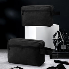 Paterr cosmetic bag with hanging handle design enables easy drying and access