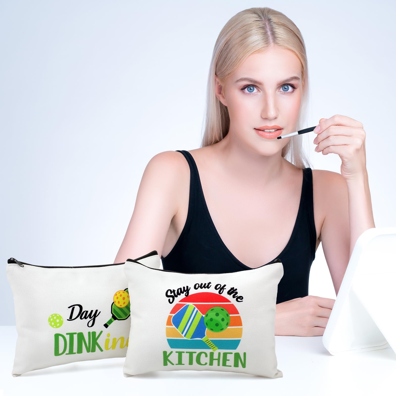 Paterr dink ball makeup bag style 2 bright design for easy daily use.