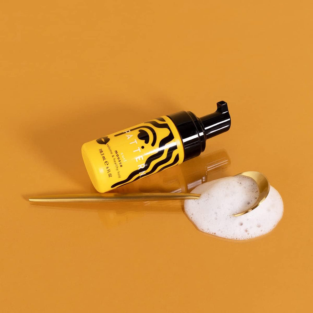 PATTERN Beauty mini curl mousse travel size packaging ideal for on-the-go styling