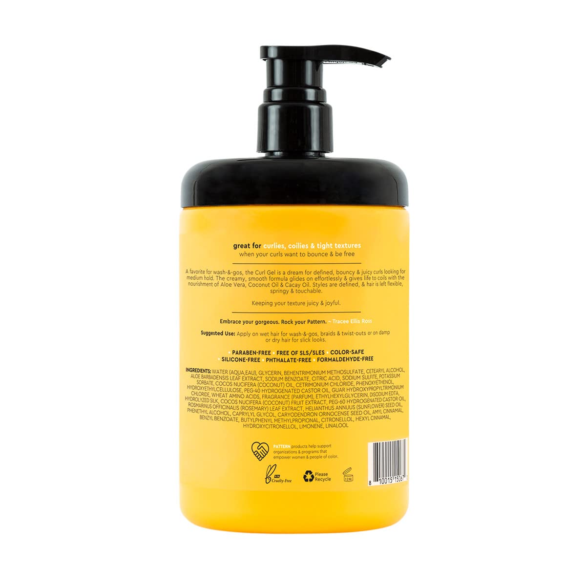 PATTERN Beauty Curl Gel packaging on shelf signals premium, cruelty-free styling.