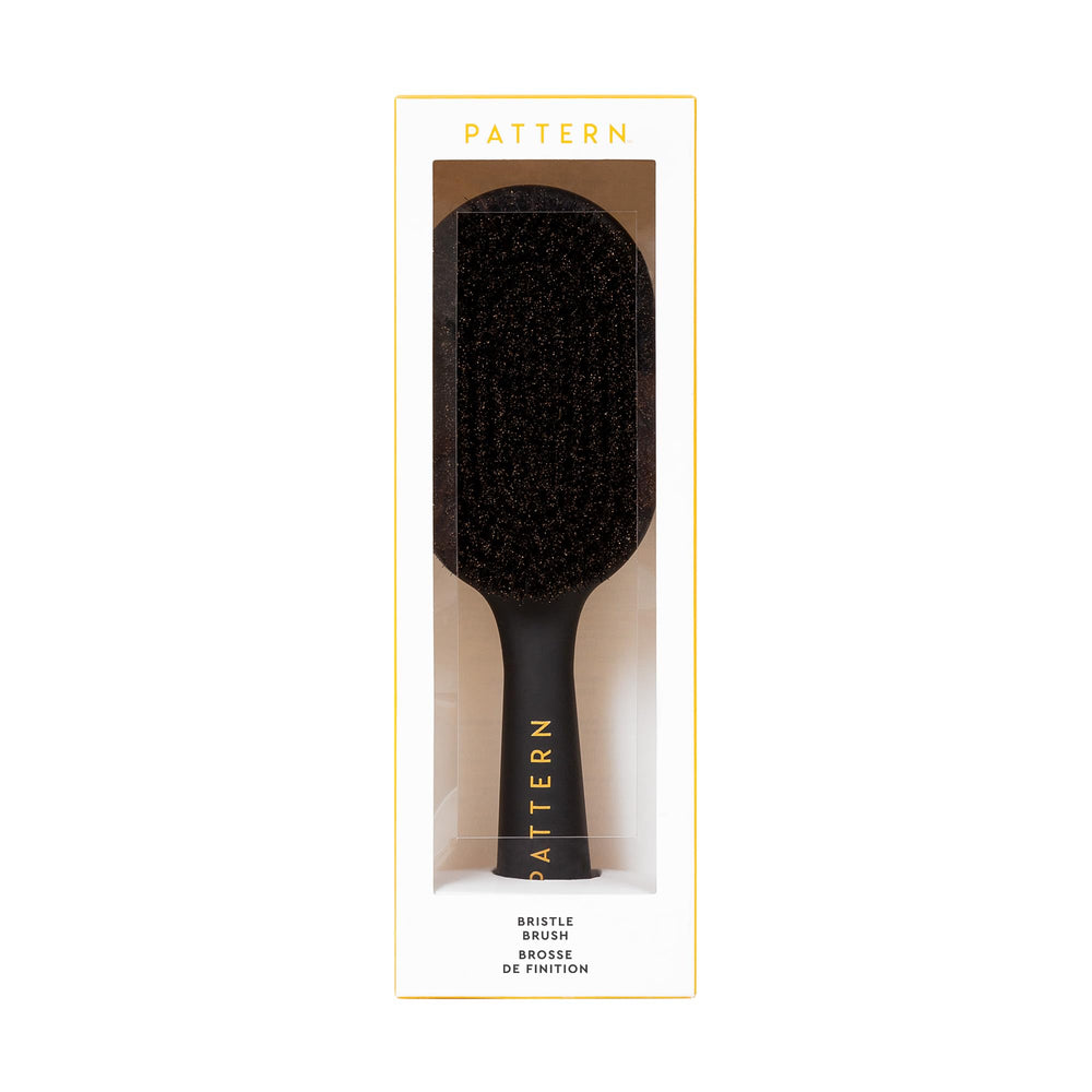 PATTERN Beauty soft bristle side smoothly detangles and nourishes hair without pulling.