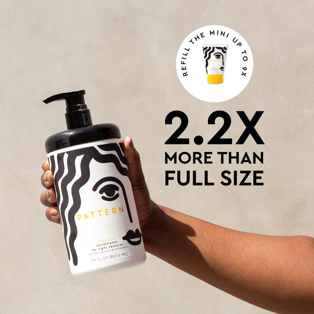 PATTERN Intensive Conditioner usage reveal shows easy application and deep conditioning potential.