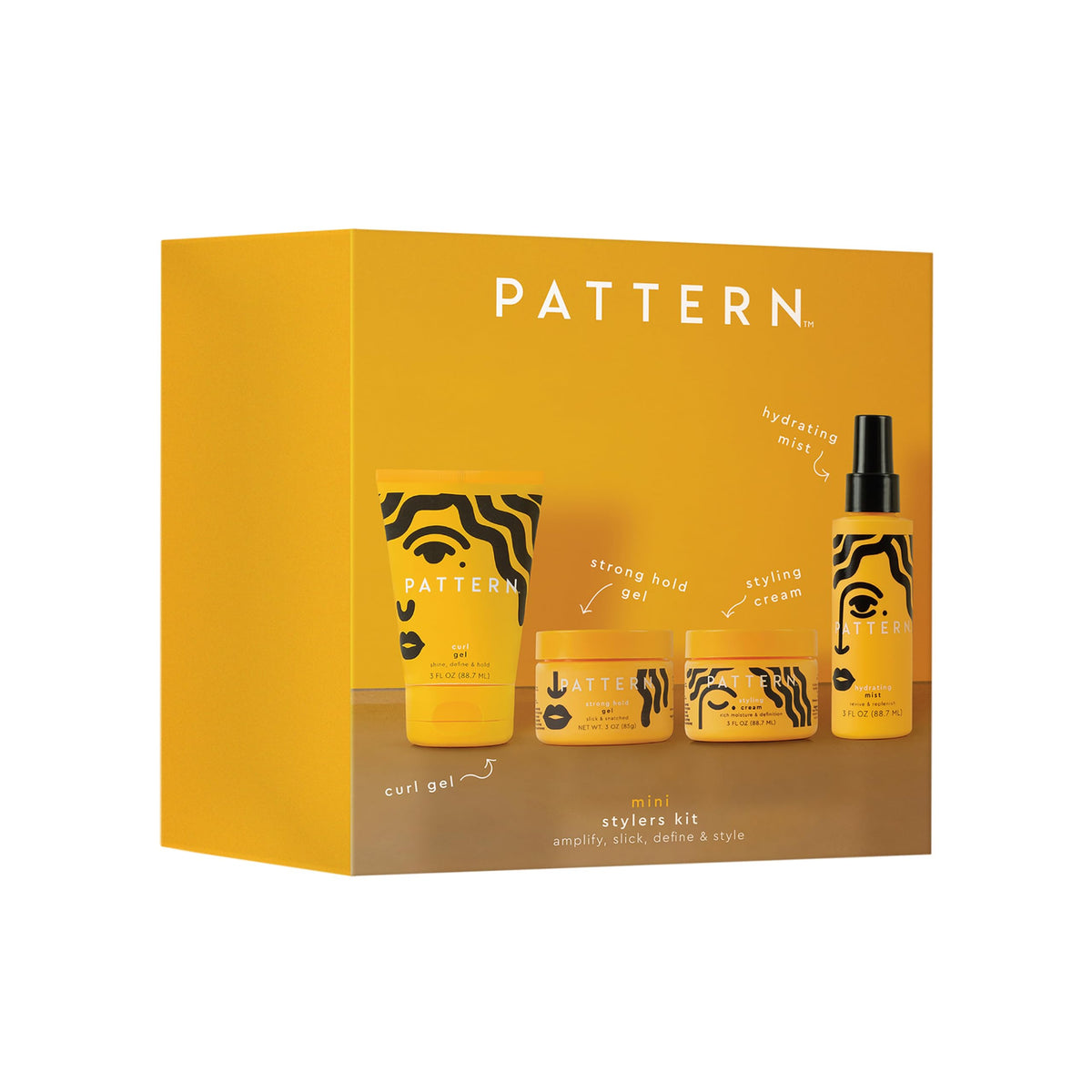 PATTERN Hydrating Mist bottle refreshing curls for quick hydration and styling touch-ups.