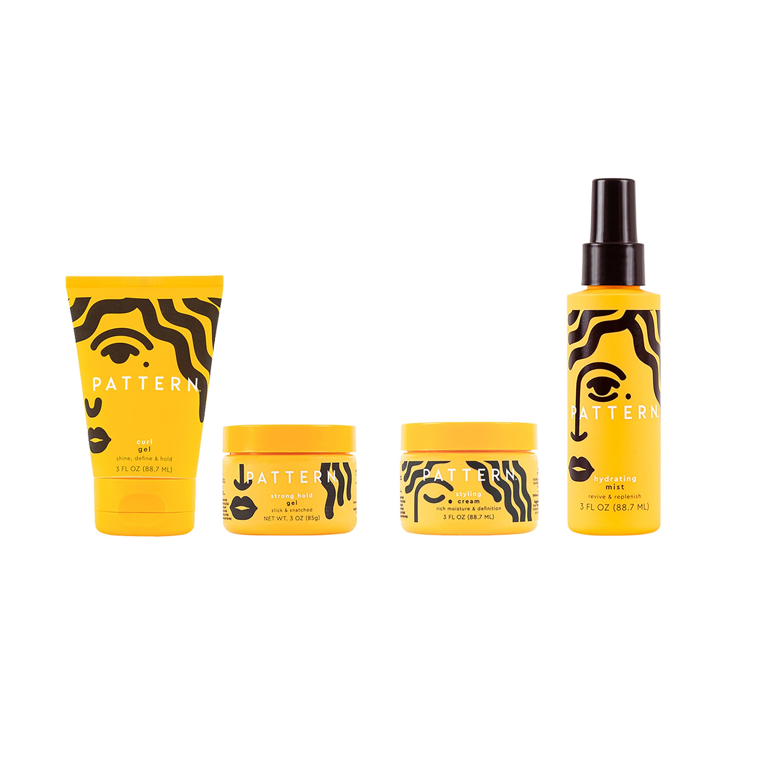 PATTERN Strong Hold Gel tube delivers durable hold for defined styles without crunch.