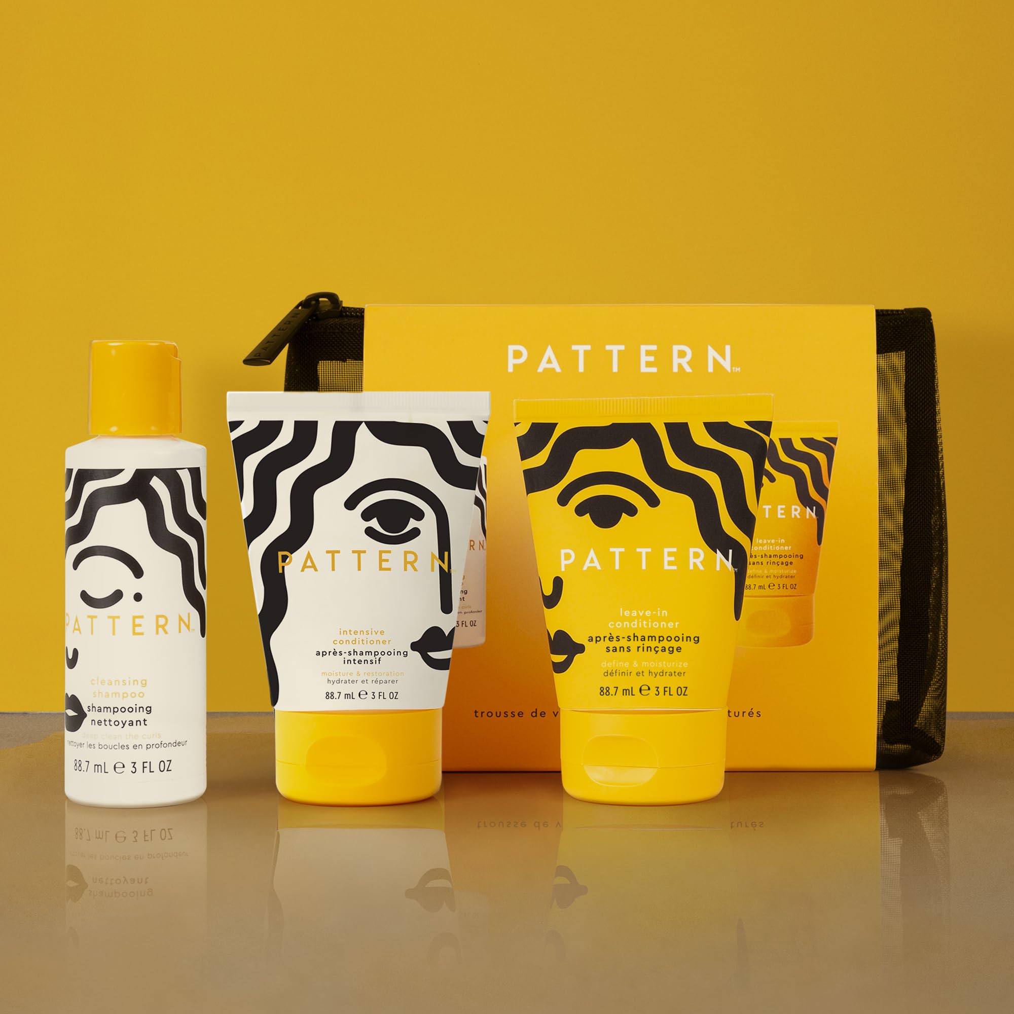 Refillable tubes from PATTERN travel kit supporting eco-conscious choices