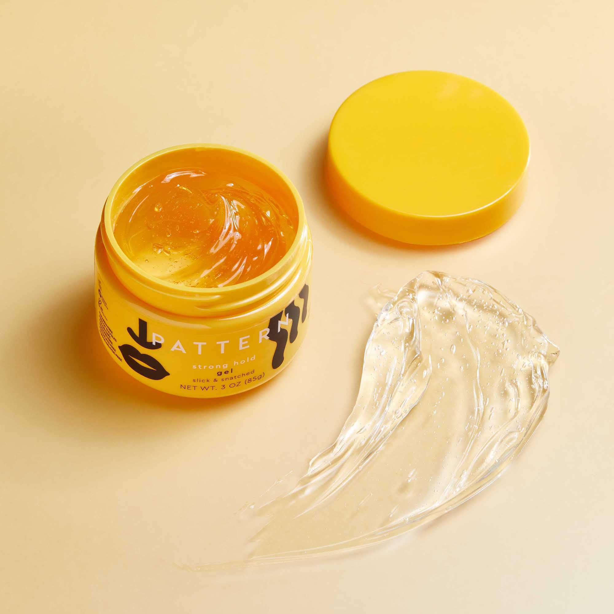 PATTERN gel closeup highlights lightweight texture for frizz control.