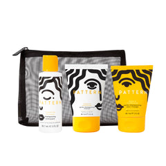 PATTERN Travel Kit in chic mesh bag for on-the-go curly care