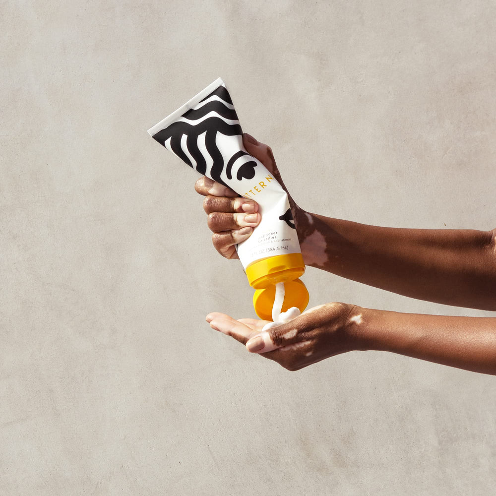 PATTERN Heavy Conditioner wet-to-dry curl routine highlights lasting hydration.