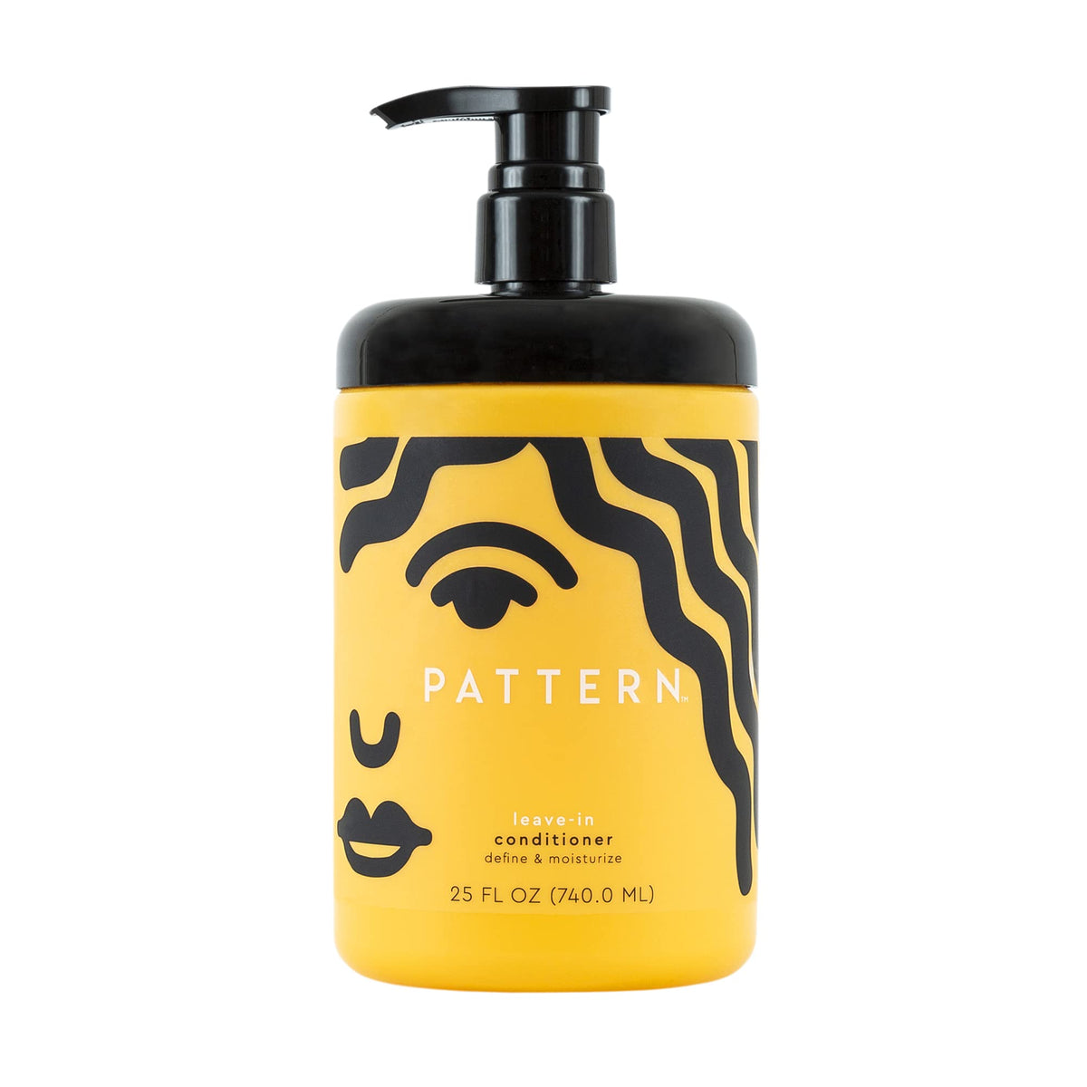 PATTERN Leave-In Conditioner bottle pour demonstrates rich moisture for curly hair hydration.