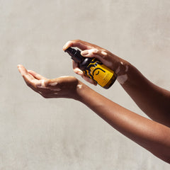 PATTERN rosehip oil bottle emphasizes natural shine and balanced scalp hydration
