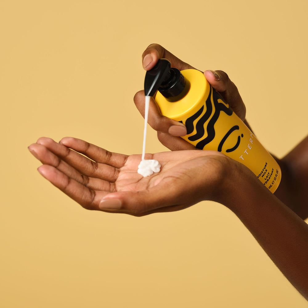 PATTERN Moisture Hair Milk packaging shot emphasizes premium curl care.