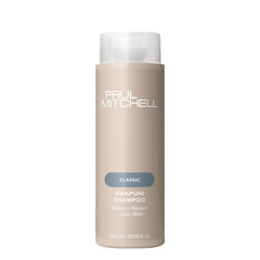 Paul Mitchell Awapuhi Shampoo bottle shows color-safe cleansing for all hair types.