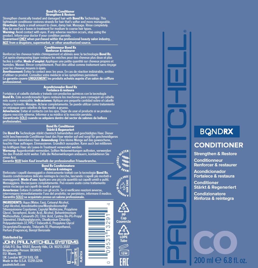 Paul Mitchell Bond Rx conditioner amber-scent closeup conveys luxurious fragrance notes