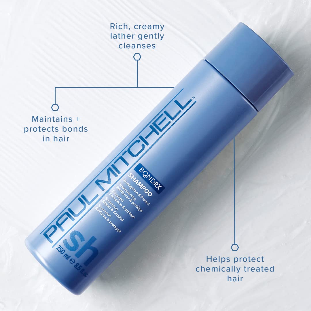 Paul Mitchell Bond RX Shampoo rich creamy lather demonstrates gentle cleansing