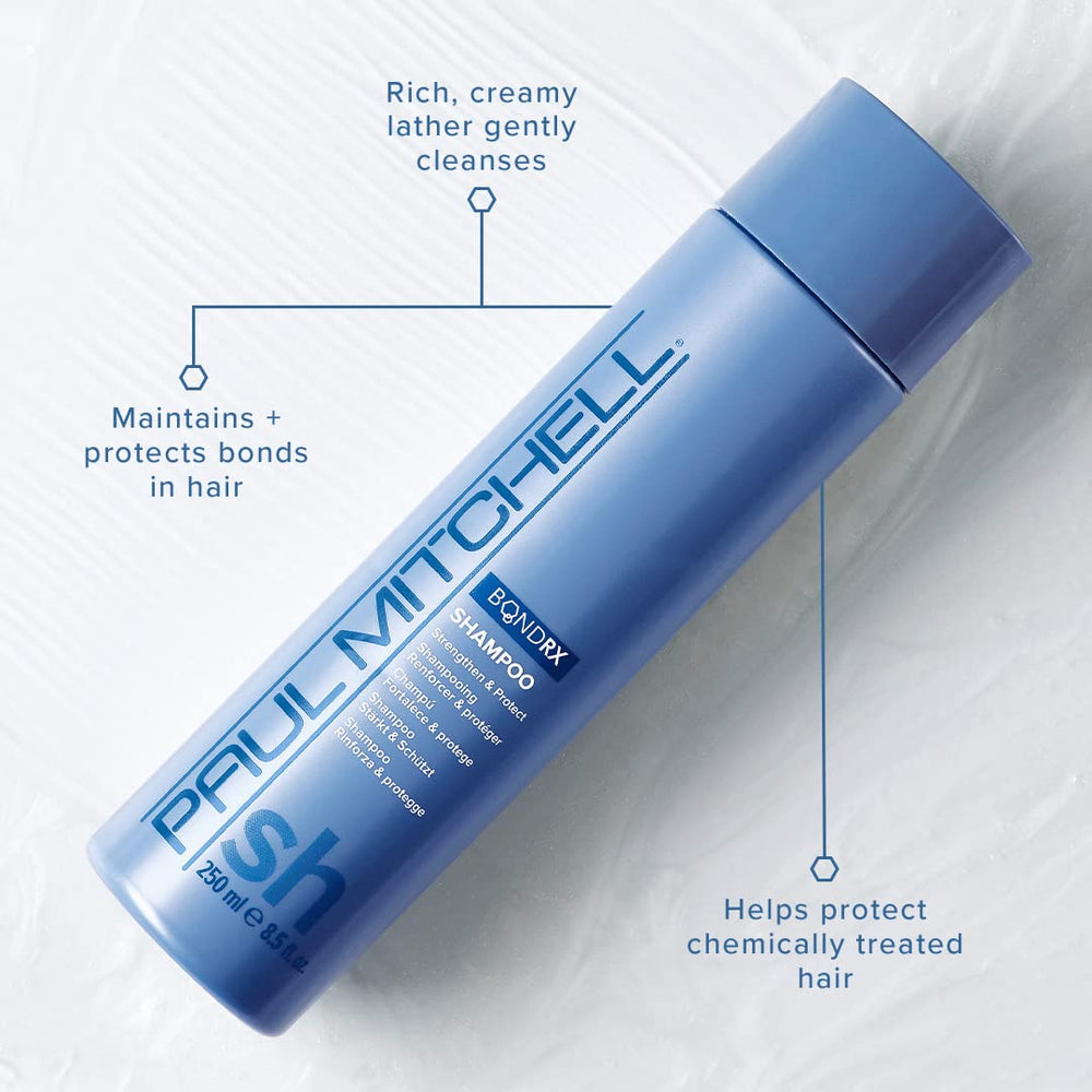Paul Mitchell Bond RX Shampoo rich creamy lather demonstrates gentle cleansing