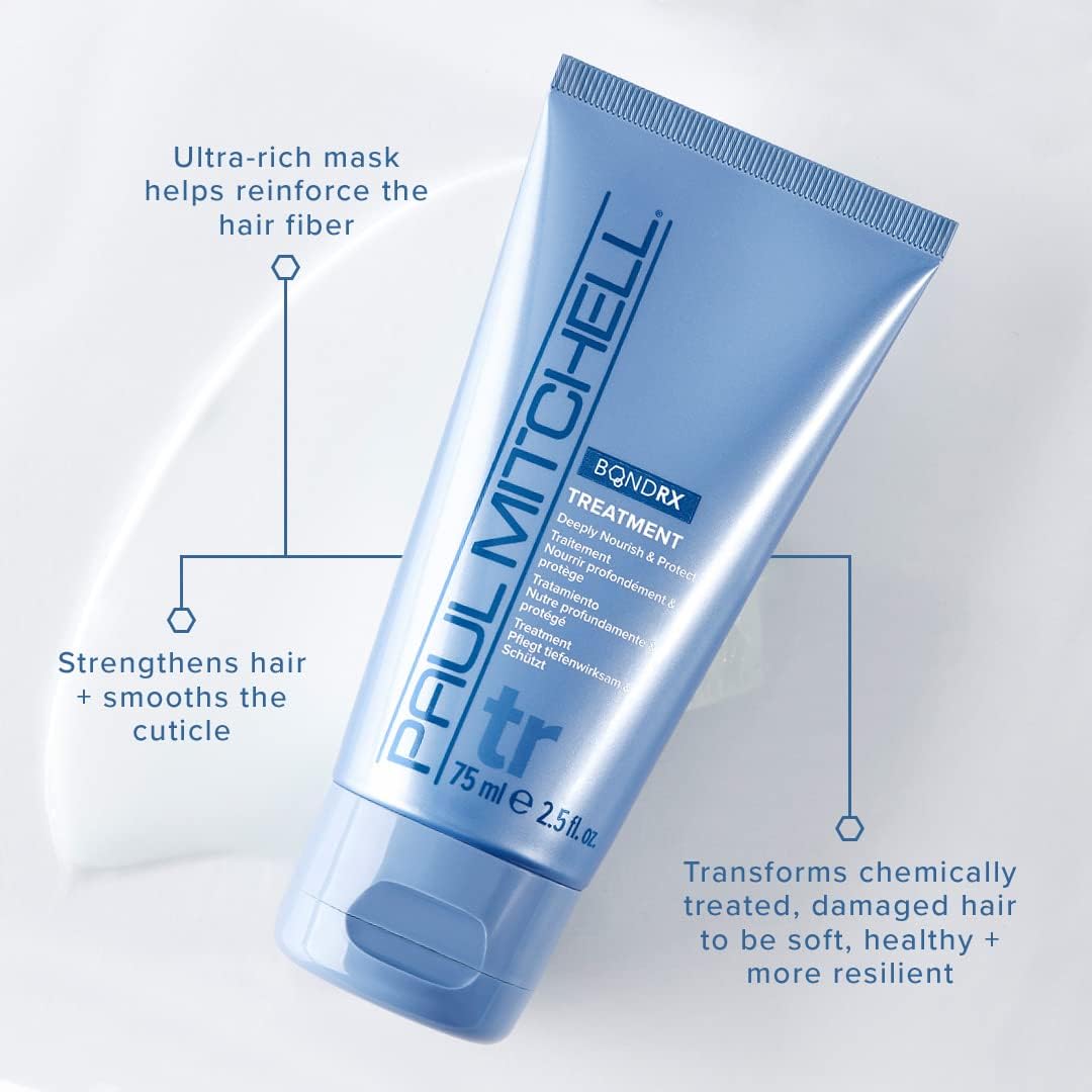 Paul Mitchell Bond RX Treatment jar close-up signaling rich, ultra-nourishing mask for damaged strands