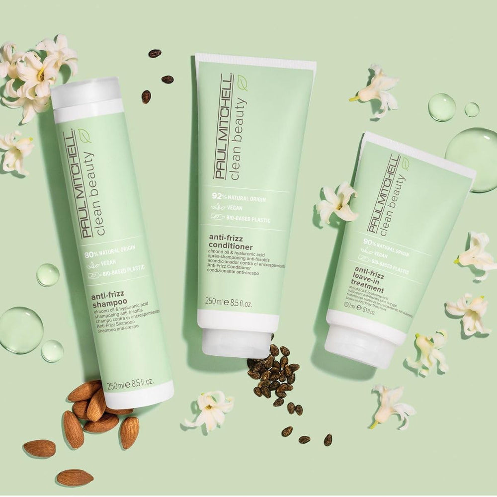 Paul Mitchell Clean Beauty closeup highlights silky texture and fragrance of delicate floral scent.