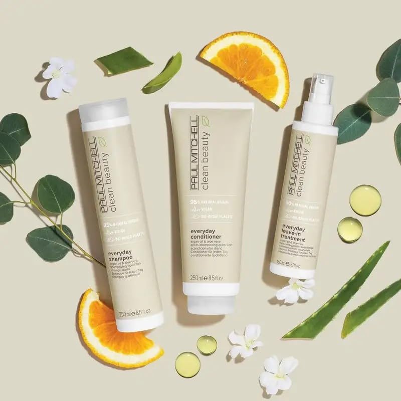 Paul Mitchell Clean Beauty Everyday Shampoo argan-oil highlights nourishment for elasticity and natural shine