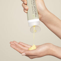 Paul Mitchell Clean Beauty Everyday Shampoo bottle back shows ingredient and usage details for hair care