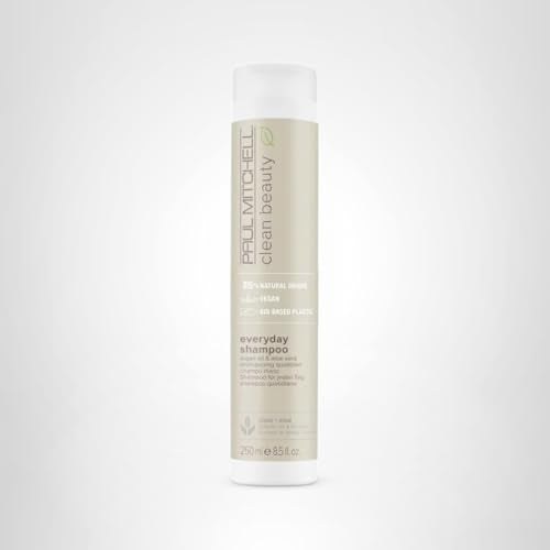 Paul Mitchell Clean Beauty Everyday Shampoo packaging-sugarcane emphasizes sustainable bio-based plastic usage