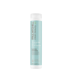 Paul Mitchell Clean Beauty Hydrate Shampoo bottle shows hydrating formula for soft hair