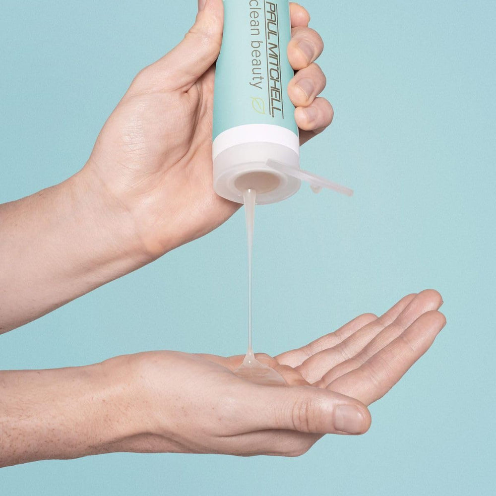 Paul Mitchell Clean Beauty Hydrate Shampoo lather illustrates gentle cleansing for dry scalp