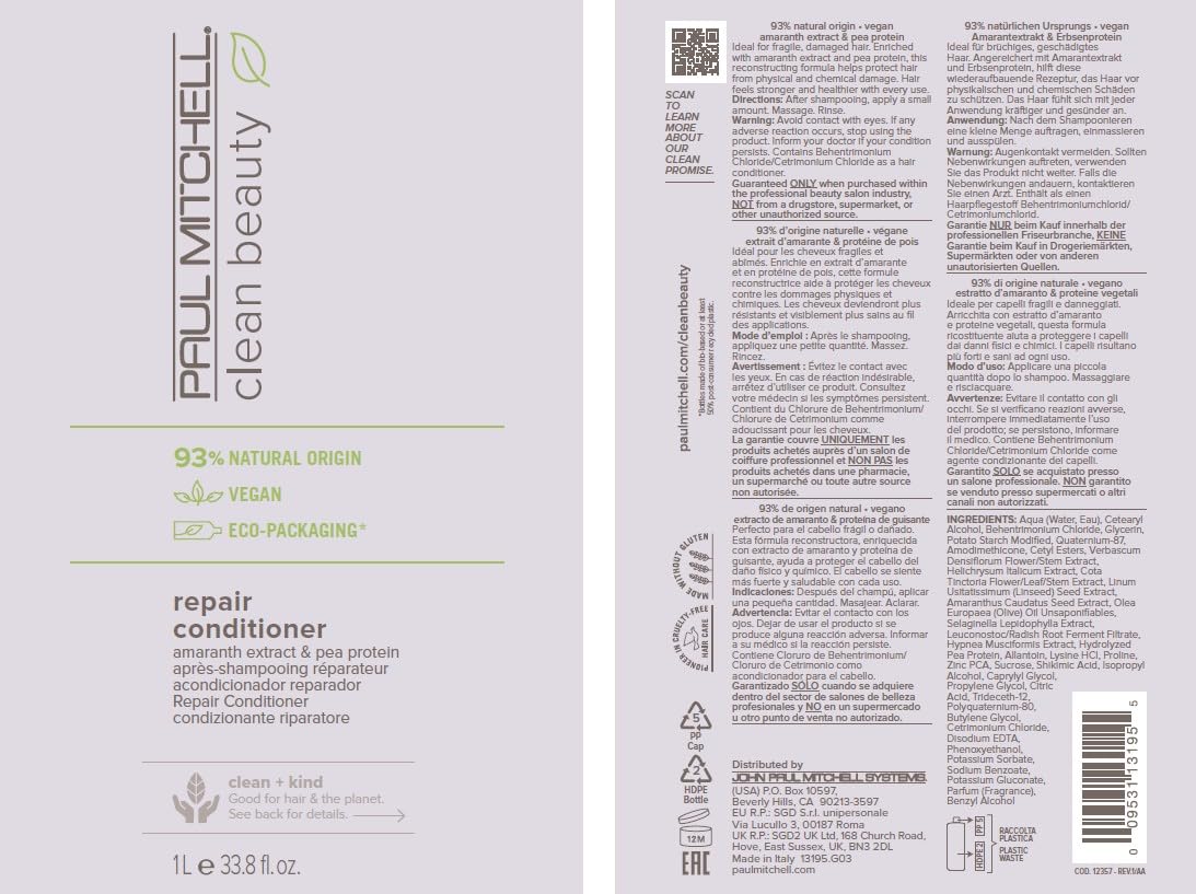 Paul Mitchell amaranth extract illustration signals amino acids for damaged hair repair