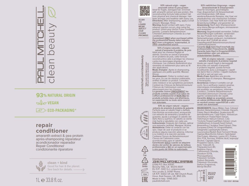 Paul Mitchell amaranth extract illustration signals amino acids for damaged hair repair