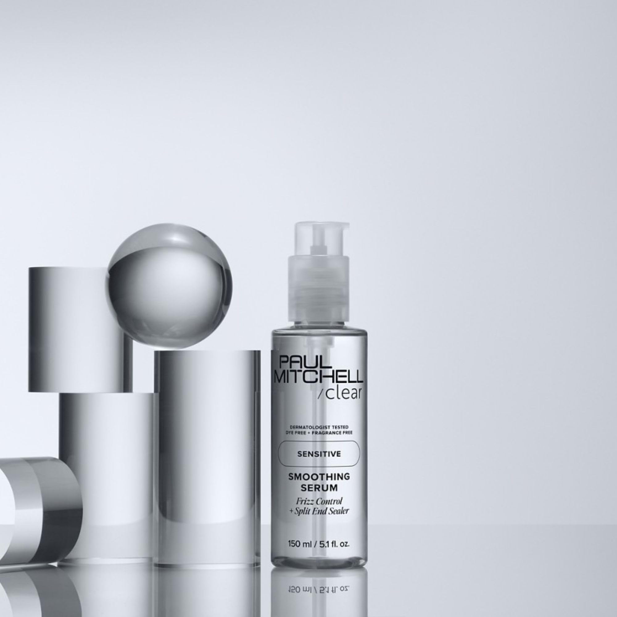 Paul Mitchell Clear Smoothing Serum fragrance-free formula ideal for sensitive scalps.