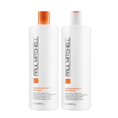 Paul Mitchell Color Protect Conditioner bottle highlights detangling and shine for color-treated hair