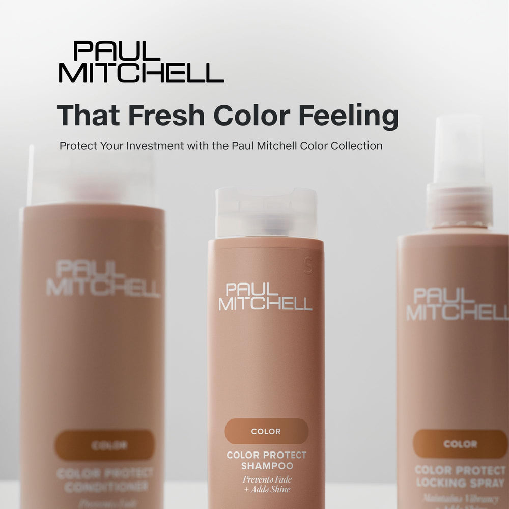Paul Mitchell Color Protect Shampoo packaging-PCR closeup communicates eco-friendly packaging