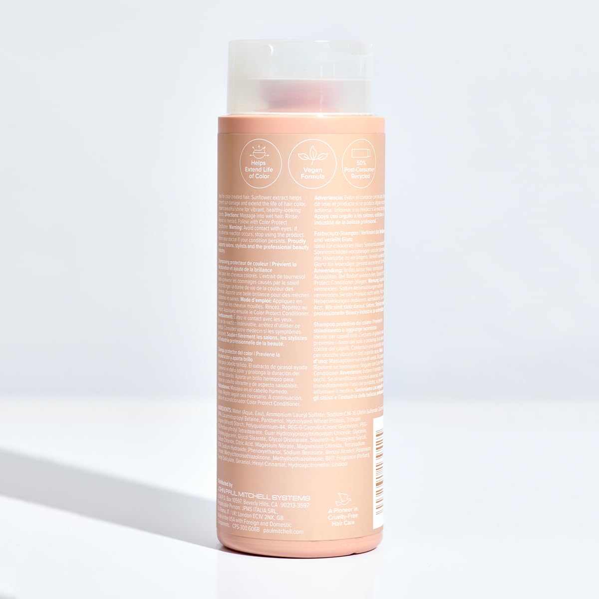 Paul Mitchell Color Protect Shampoo vibrant-shine after wash on model hair