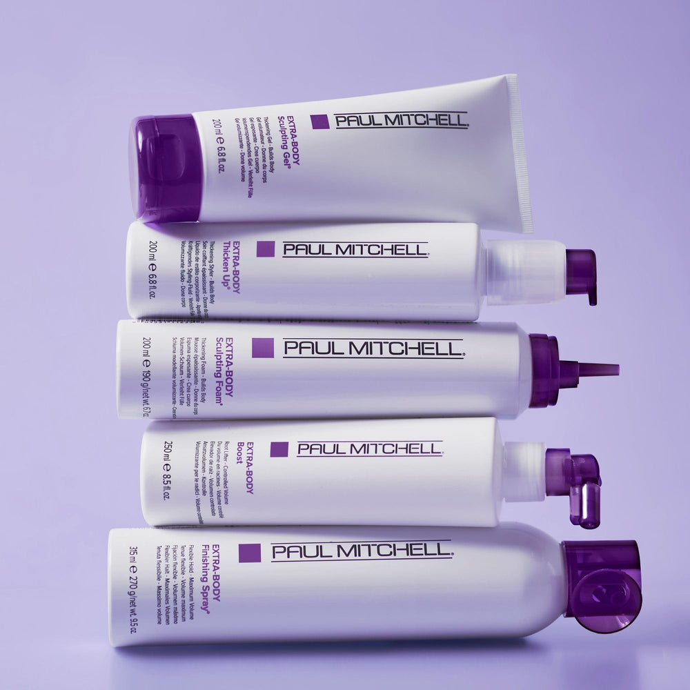 Paul Mitchell Extra-Body Finishing Spray adds volume for fine hair.
