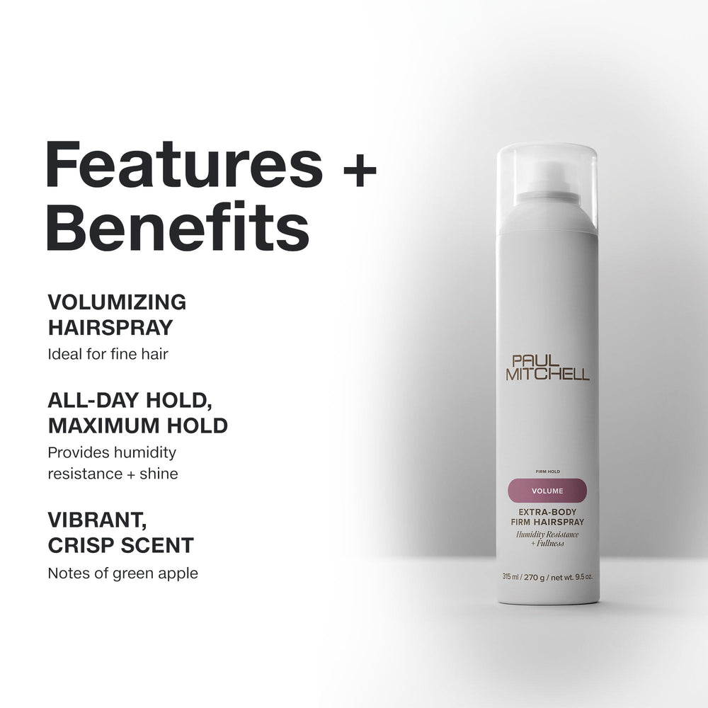 Shiny hair after applying Paul Mitchell Extra-Body Firm Hairspray in sunlight