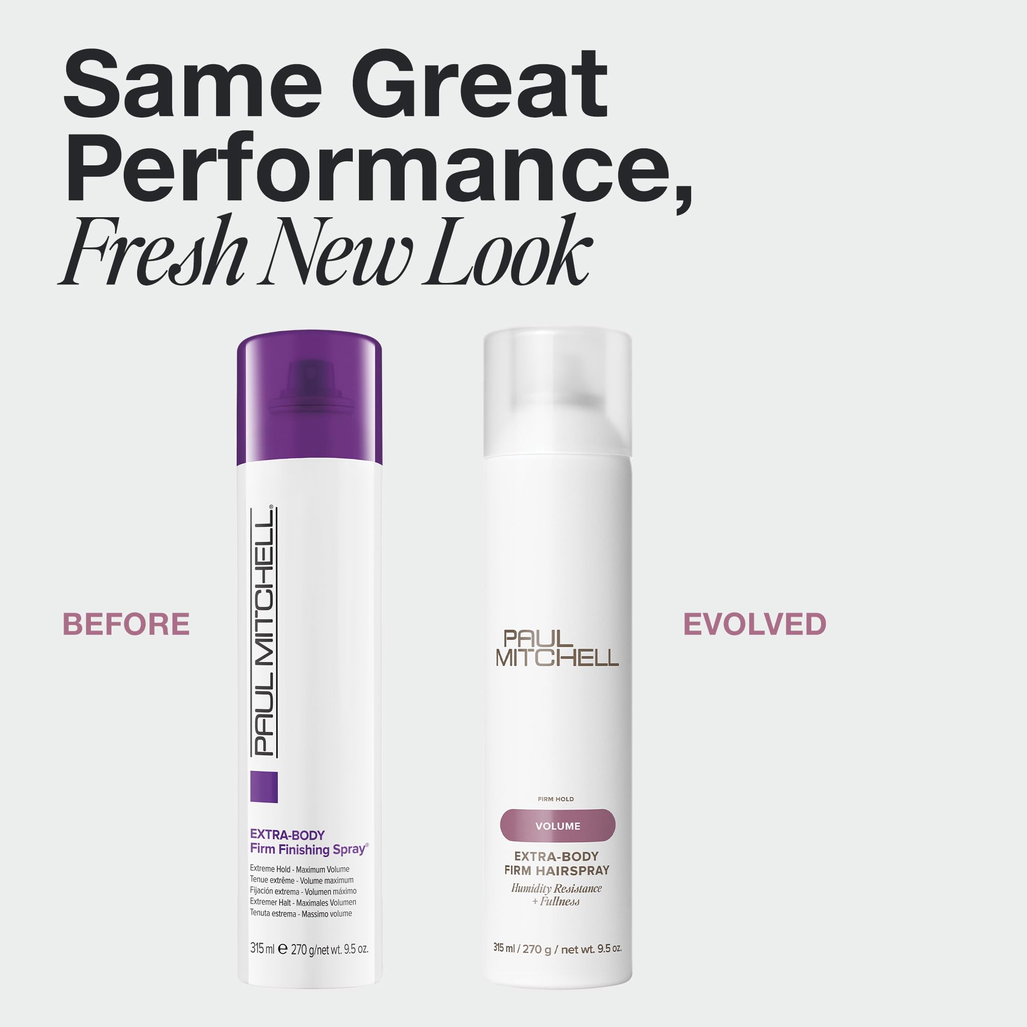 Paul Mitchell Extra-Body Firm Hairspray spray-action demonstrates mist for volume