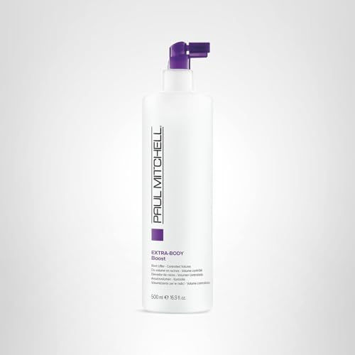 Paul Mitchell Extra-Body Root Boost bottle with fine hair styling results in volume