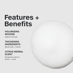 Paul Mitchell Extra-Body Sculpting Foam on hand shows creamy texture for fine hair