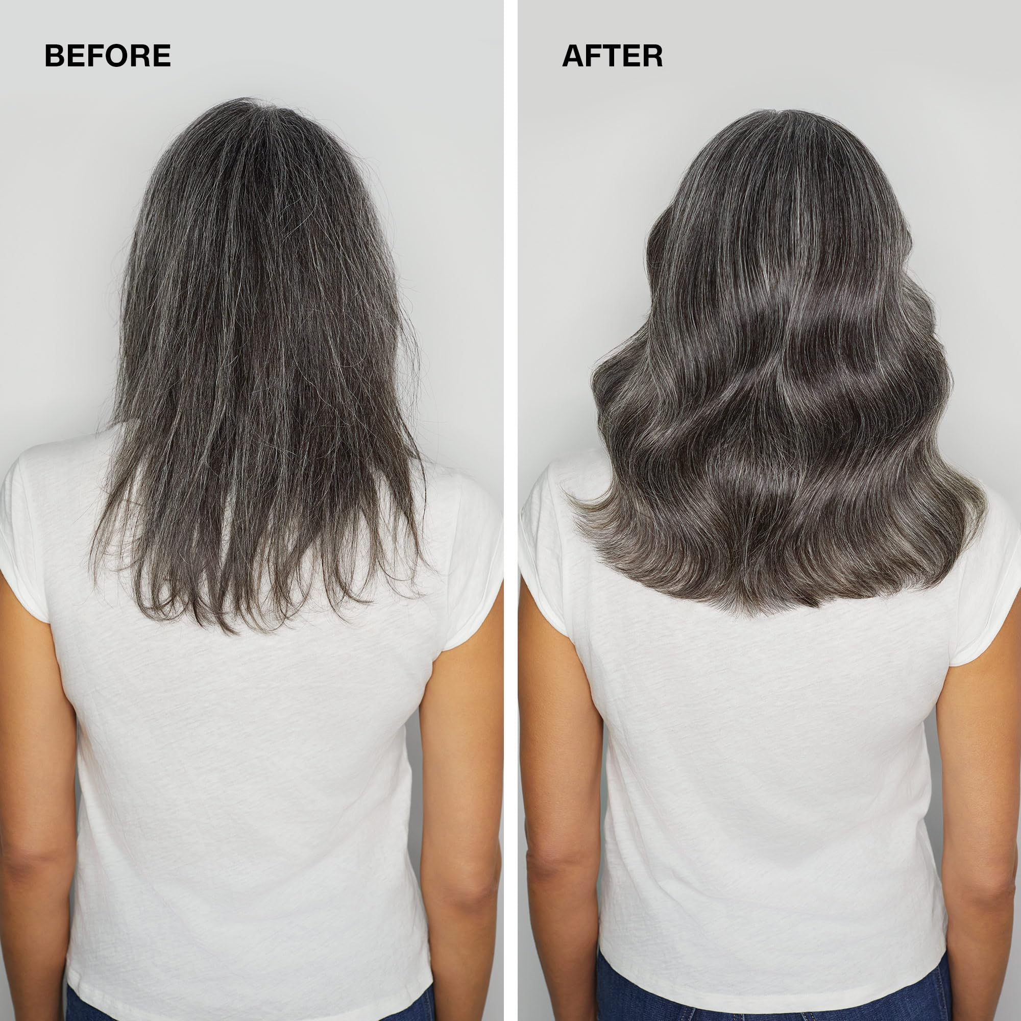 Model showcases voluminous hairstyle achieved with Extra-Body Sculpting Gel on fine hair.
