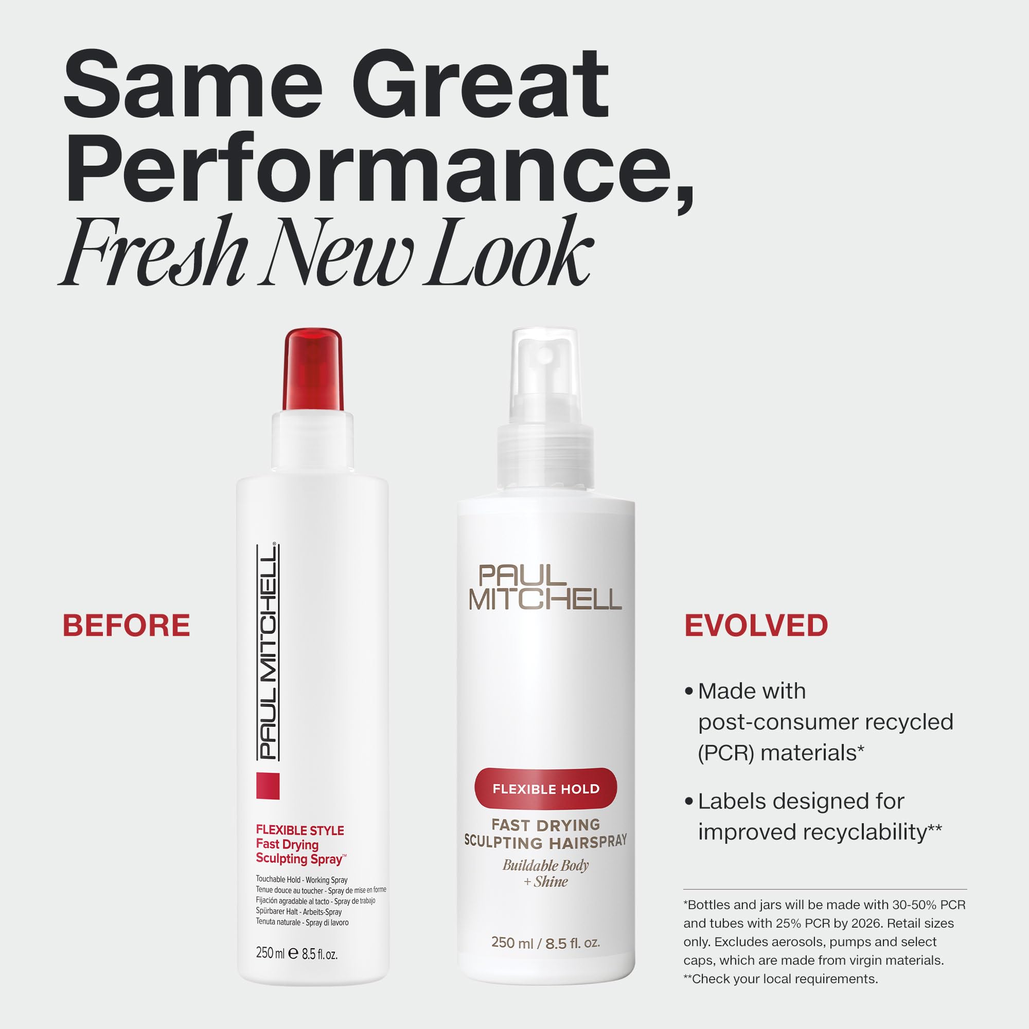 Paul Mitchell hairspray spray action demonstrates fast-drying control and buildable hold