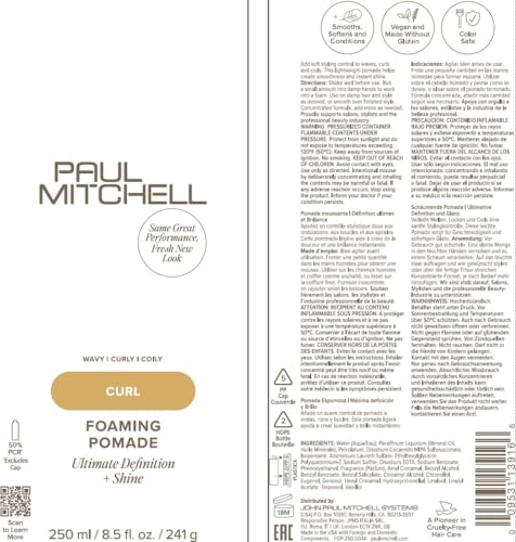 Paul Mitchell Foaming Pomade cucumber melon scent enhances refreshing styling ritual