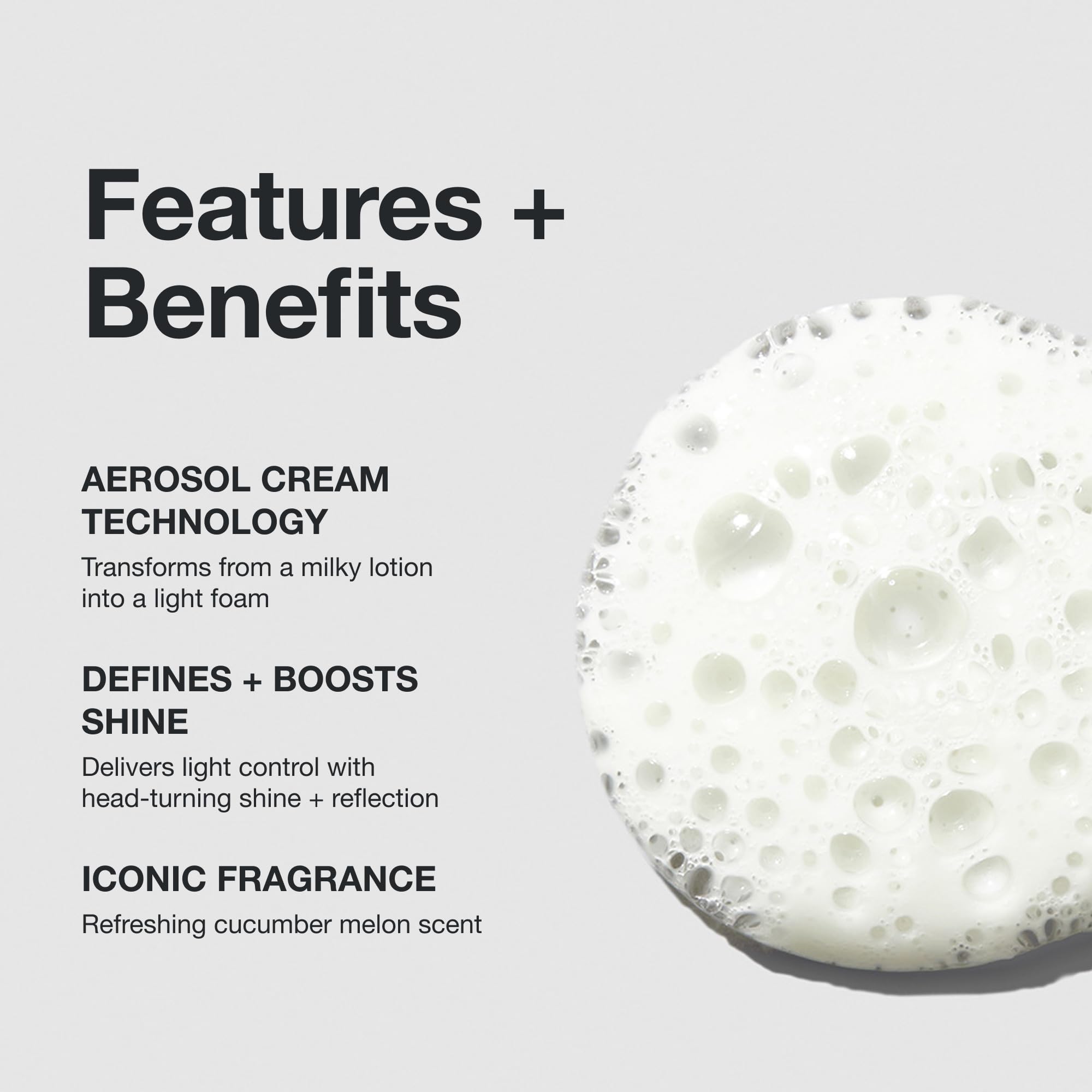 Paul Mitchell Foaming Pommade foam close-up highlights airy texture and frizz control