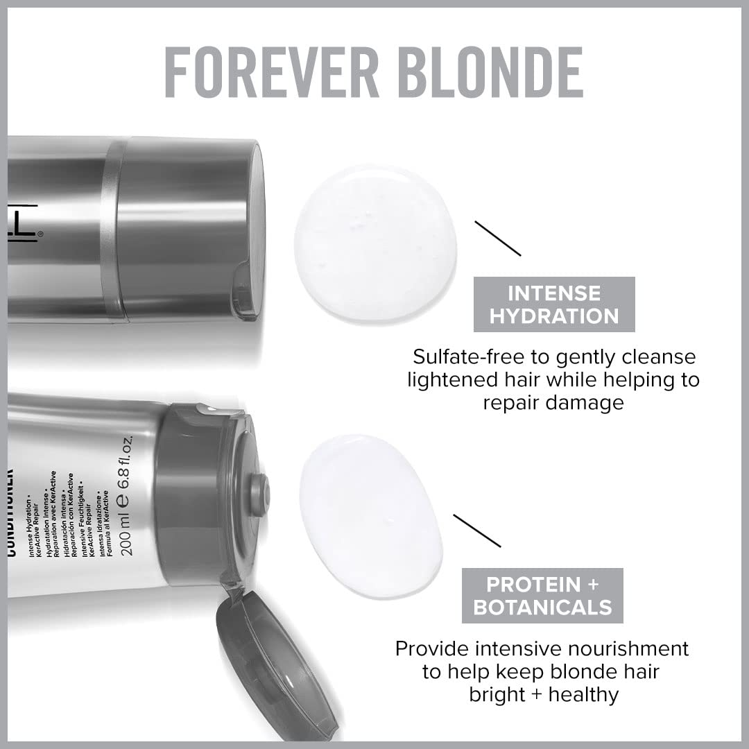 Paul Mitchell Forever Blonde Conditioner pump demonstrates easy, even distribution for detangling.