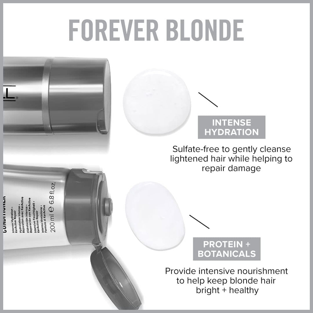Paul Mitchell Forever Blonde Conditioner pump demonstrates easy, even distribution for detangling.